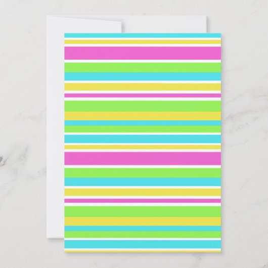 Neon Pineapple Birthday Party Kaart (Achterkant)