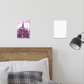 Neon pink and cobalt bridge arcs over a luminous c muurkunst sets (Slaapkamer)