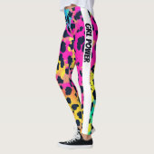 Neon Pink Animal GRL Power Leggings (Links)