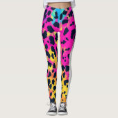 Neon Pink Animal GRL Power Leggings (Voorkant)