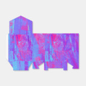 Neon Pink & Aqua Blue Abstract Bedankdoosjes (Uitgevouwen)
