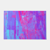 Neon Pink & Aqua Blue Abstract Deurmat (Voorkant)