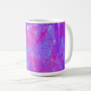 Neon Pink & Aqua Blue Abstract Koffiemok