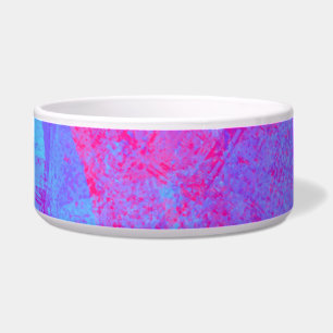 Neon Pink & Aqua Blue Abstract Voerbakje