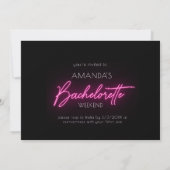 Neon Pink Bachelorette Weekend Itinerary Kaart (Achterkant)