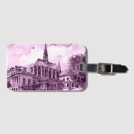 NEON PINK BAGAGELABEL (Voorkant (horizontaal))