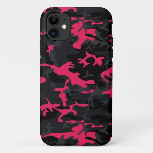 Neon Pink benadrukt Camo Case-Mate iPhone Case (Achterkant)
