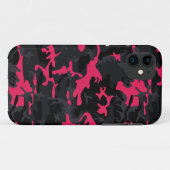 Neon Pink benadrukt Camo Case-Mate iPhone Case (Achterkant (horizontaal))