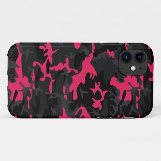 Neon Pink benadrukt Camo Case-Mate iPhone Case (Achterkant (horizontaal))