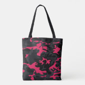 Neon Pink benadrukt Camo Tote Bag (Achterkant)