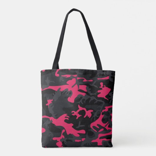 Neon Pink benadrukt Camo Tote Bag (Achterkant)
