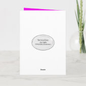 Neon Pink Birthday Calculator Kaart (Achterkant)