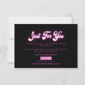 Neon Pink Black druppelen glitter dank u kaart (Achterkant)