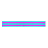 Neon Pink Blauwgroen Moderne Stripes Patroon Grosgrain Lint (Voorkant)