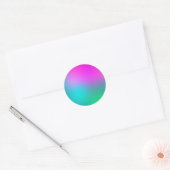Neon Pink Blue en Green Ronde Sticker (Envelop)