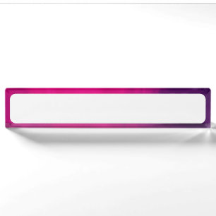 Neon Pink Border Desk naamplaat –  Naambordje
