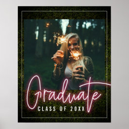 Neon Pink Boxwood Afstuderen Fotoklasse: Poster