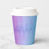 Neon Pink Brain Paper Cups Papieren Bekers (Achterkant)