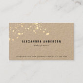 Neon Pink Brush Strokes Kraft Paper Visitekaartje (Achterkant)