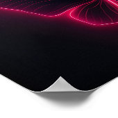 Neon Pink Butterfly Poster (Hoek)