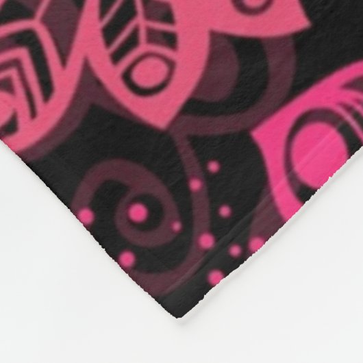 Neon Pink Buttflies Fleece Deken (Hoek)