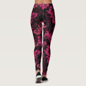 Neon Pink Buttflies Leggings (Achterkant)