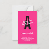 Neon Pink Care-instructies voor de Epoxy Pen Notitiekaartje (Achterkant)