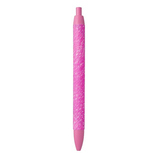 Neon Pink Champagne Pop Bubble Wrap Rode Inkt Pen (Voorkant Verticaal)