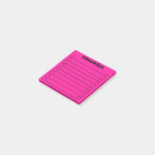 Neon Pink Checklist Post-it® notes 3" x 3" (Schuin)