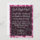 Neon Pink Cheetah Lace Girls Night Out Uitnodiging (Voorkant)