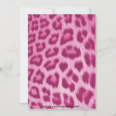 Neon Pink Cheetah Lace Girls Night Out Uitnodiging (Achterkant)