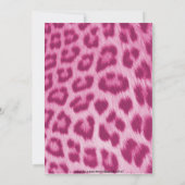Neon Pink Cheetah Print Birthday party uitnodiging (Achterkant)