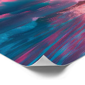 Neon Pink cloud beach wall art horizontal _ Eclect Poster (Hoek)