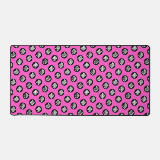 Neon Pink Custom Business Logo Pattern Bureaumat (Voorkant)