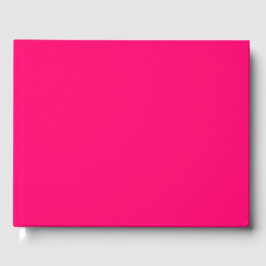 Neon Pink Custom Guest Book - Elegant & gepersonal Gastenboek (Voorkant)