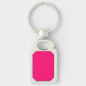Neon Pink Custom Metal Sleutelhanger (Voorkant)