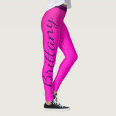 Neon Pink Custom Name Leggings (Rechts)