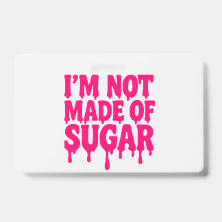 Neon Pink Drip Badge ID Label –