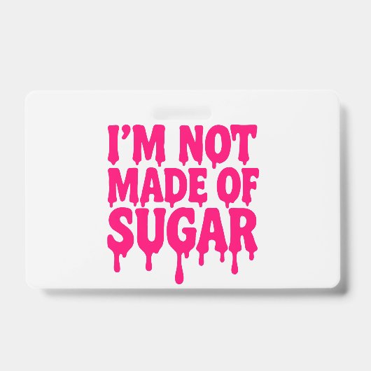 Neon Pink Drip Badge ID Label –  (Voorzijde)