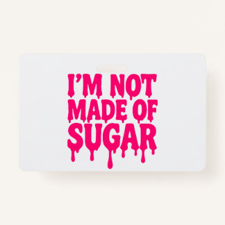 Neon Pink Drip Badge ID Label –