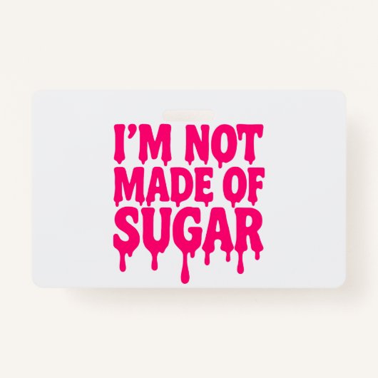 Neon Pink Drip Badge ID Label –  (Voorkant)