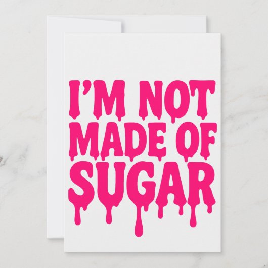 Neon Pink Drip Bold Invitation – Kaart (Voorkant)
