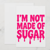 Neon Pink Drip Bold Invitation – Kaart (Voorkant / Achterkant)