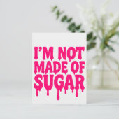 Neon Pink Drip Quote Briefkaart – (Staand voorkant)