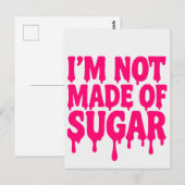 Neon Pink Drip Quote Briefkaart – (Voorkant / Achterkant)