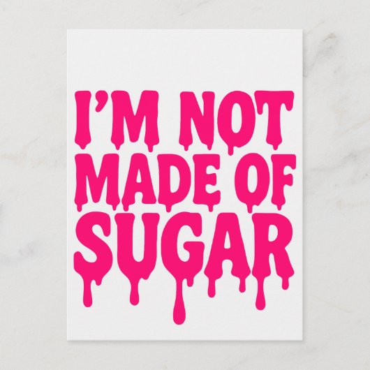 Neon Pink Drip Quote Briefkaart – (Voorkant)