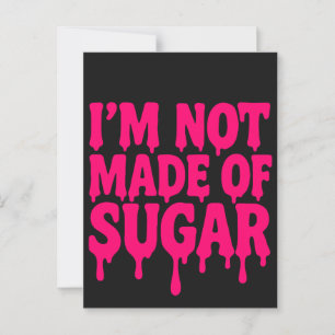 Neon Pink Drip Quote Briefkaart (zwart) – Aanpasse