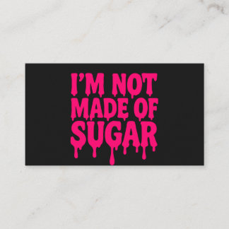 Neon Pink Drip Quote Kaart (zwart) – Visitekaartje