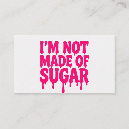 Neon Pink Drip Quote Visitekaartje –  (Voorkant)