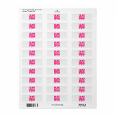 Neon Pink Drip Retour Adreslabels – Aanpassen Etiket (Full Sheet)